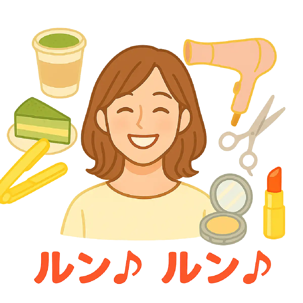 お母さんが笑顔のイラスト
